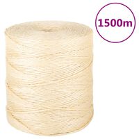 vidaXL Tau 100% sisal 2 mm 1500 m