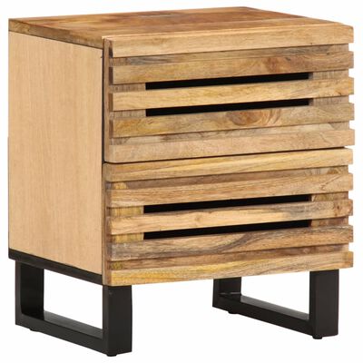 vidaXL Nattbord 2 stk 40x34x46 cm grovt heltre mangotre