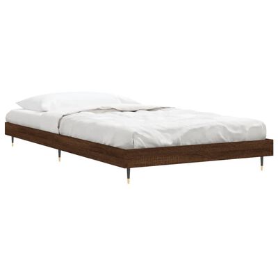 vidaXL Sengeramme uten madrass brun eik 90x190 cm konstruert tre