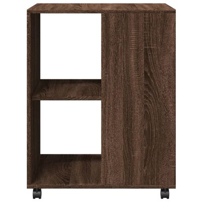 vidaXL Sidebord med hjul brun eik 55x60x78 cm konstruert tre