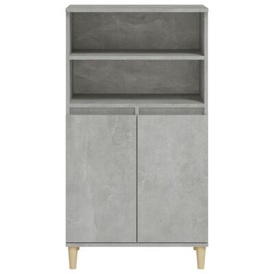 vidaXL Highboard betonggrå 60x36x110 cm konstruert tre