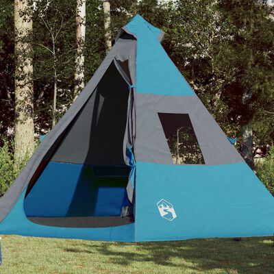 vidaXL Campingtelt tipi 7 personer blå vanntett