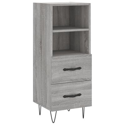 vidaXL Highboard grå sonoma 34,5x34x180 cm konstruert tre