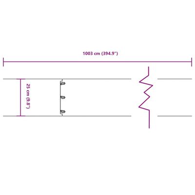 vidaXL Plenkanter 10 stk 25x103 cm fleksibelt cortenstål