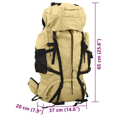 vidaXL Tursekk khaki 60 L oxfordstoff