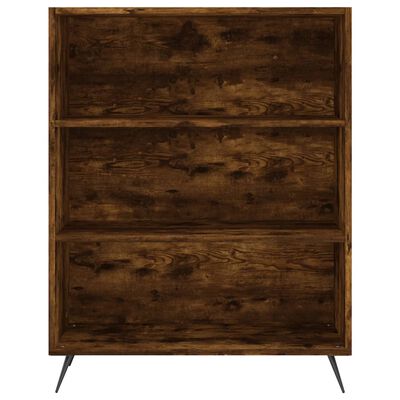 vidaXL Highboard røkt eik 69,5x34x180 cm konstruert tre