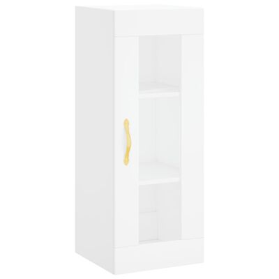 vidaXL Highboard hvit 34,5x34x180 cm konstruert tre