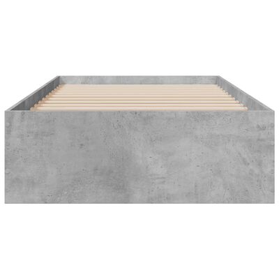 vidaXL Sengeramme med skuffer betonggrå 180x200 cm konstruert tre