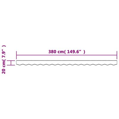 vidaXL Erstatningsstoff for markise flerfarget stripe 4 m