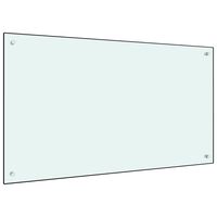 vidaXL Kjøkkenplate hvit 100x60 cm herdet glass