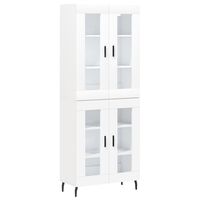 vidaXL Highboard hvit 69,5x34x180 cm konstruert tre