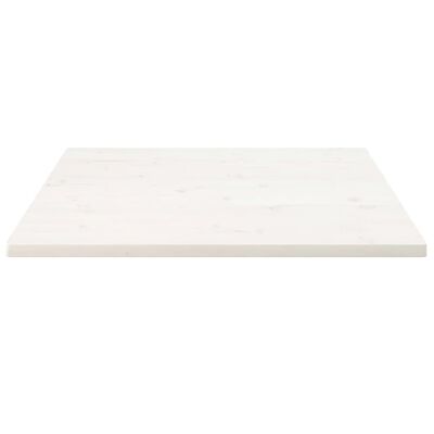 vidaXL Bordplate hvit 90x90x2,5 cm heltre furu rektangulær