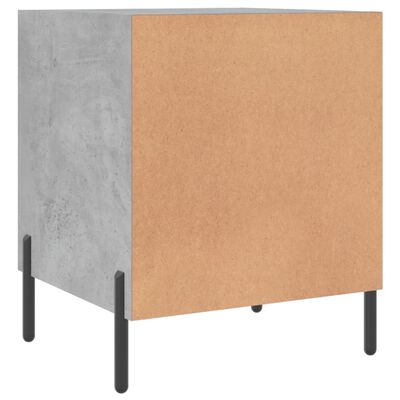 vidaXL Nattbord 2 stk betonggrå 40x40x50 cm konstruert tre