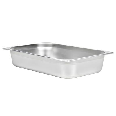 vidaXL Gastronormbeholdere 4 stk GN 1/1 100 mm rustfritt stål