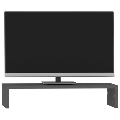 vidaXL Monitorstativ grå 50x27x10 cm heltre furu