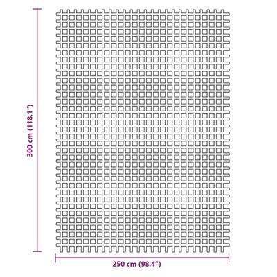 vidaXL Campingmatte blå 3x2,5 m