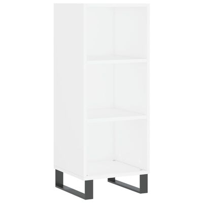 vidaXL Highboard hvit 34,5x34x180 cm konstruert tre