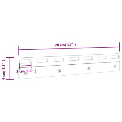 vidaXL Koblingsplater 4 stk sølv 28 cm rustfritt stål