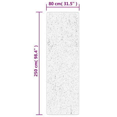 vidaXL Teppe HUARTE kort luv mykt og vaskbart antrasitt 80x250 cm