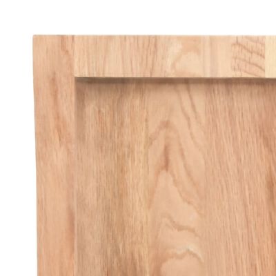 vidaXL Bordplate lysebrun 40x40x(2-6)cm behandlet heltre naturlig kant