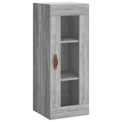 vidaXL Highboard grå sonoma 34,5x34x180 cm konstruert tre