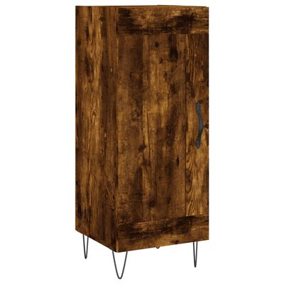 vidaXL Highboard røkt eik 34,5x34x180 cm konstruert tre