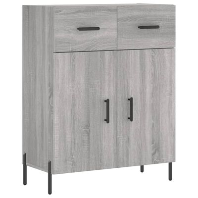 vidaXL Highboard grå sonoma 69,5x34x180 cm konstruert tre