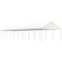 vidaXL Paviljong med tak hvit 20,07x4,08x3,22 m polyetylen