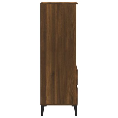 vidaXL Highboard brun eik 40x36x110 cm konstruert tre