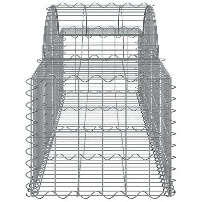 vidaXL Gabionkurver buede 20 stk 200x50x40/60 cm galvanisert jern