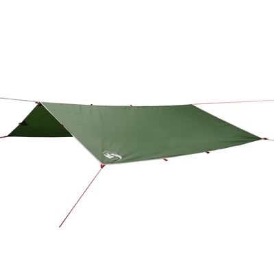 vidaXL Campingpresenning grønn 300x294 cm vanntett