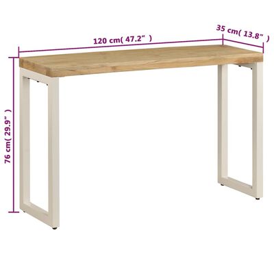 vidaXL Konsollbord 120x35x76 cm heltre mango og stål