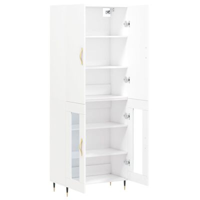 vidaXL Highboard hvit 69,5x34x180 cm konstruert tre