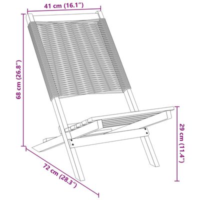 vidaXL Hagestoler 2 stk beige heltre akasie og polypropylen