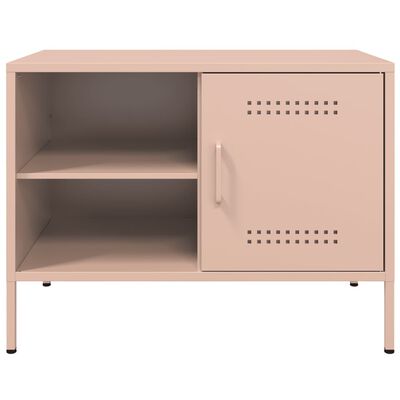 vidaXL TV-benk rosa 68x39x50,5 cm stål