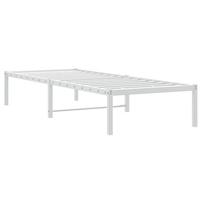 vidaXL Sengeramme i metall hvit 80x200 cm