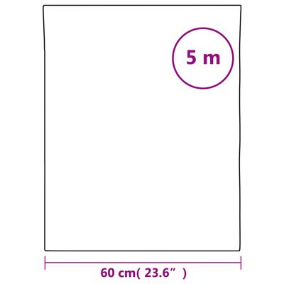 vidaXL Vindusfilm statisk frostet gjennomsiktig grå 60x500 cm PVC