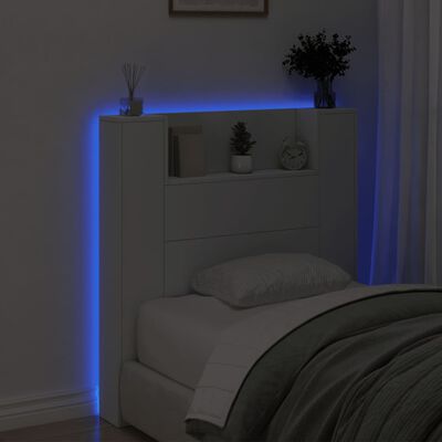 vidaXL Hodegavl skap med LED hvit 100x16,5x103,5 cm