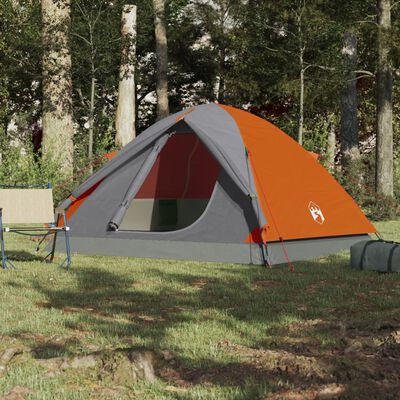 vidaXL Kuppeltelt for camping 3 personer oransje vanntett