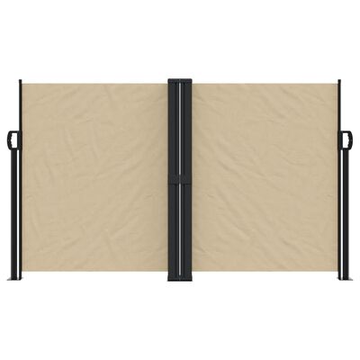 vidaXL Uttrekkbar sidemarkise beige 140x1200 cm