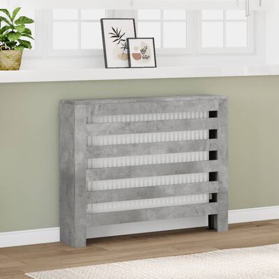 vidaXL Radiatordeksel betonggrå 104x20x82 cm konstruert tre