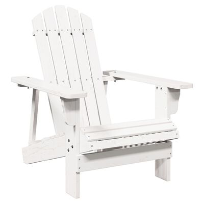 vidaXL Adirondack stol hvit 69x85x90,5 cm heltre gran