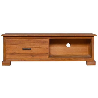 vidaXL TV-benk 112x30x37 cm heltre teak