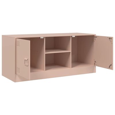 vidaXL TV-benk rosa 99x39x44 cm stål