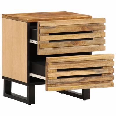 vidaXL Nattbord 2 stk 40x34x46 cm grovt heltre mangotre