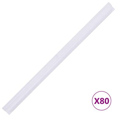 vidaXL Hageskjerm 4 stk PVC 35x0,19 m kremhvit