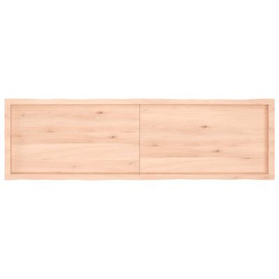 vidaXL Bordplate 180x50x(2-6) cm ubehandlet heltre eik naturlig kant