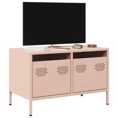 vidaXL TV-benk rosa 68x39x43,5 cm kaldvalset stål