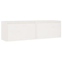 vidaXL Veggskap 2 stk hvit 60x30x35 cm heltre furu