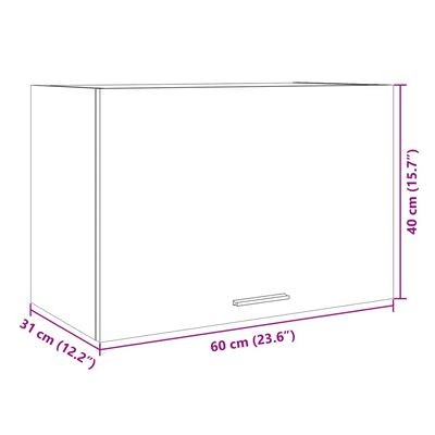 vidaXL Hengende skap sonoma eik 60x31x40 cm sponplate